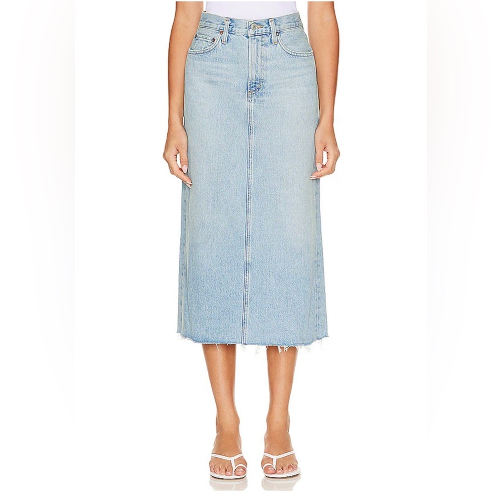 AGOLDE DELLA DENIM SKIRT SIZE 27 in PRACTICE - Picture 3 of 11